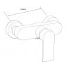 Mexen Erik surface-mounted shower set with a rainmaker and mixer tap Royo, Chrome - 72240205-00