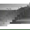 Mexen Kioto Free-Standing Shower Wall 100 x 200 cm, Frosted 8 mm, Brushed Nickel - 800-100-002-97-30