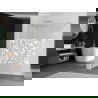 Mexen Kioto Walk-in Shower Wall 110 x 200 cm, White Pattern 8 mm, Brushed Nickel - 800-110-101-97-85