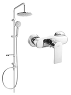 Mexen Carl surface-mounted shower set with a rainmaker and mixer tap Royo, Chrome - 72240240-00