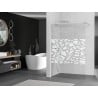 Mexen Kioto Walk-in Shower Wall 140 x 200 cm, White Pattern 8 mm, Brushed Nickel - 800-140-101-97-85