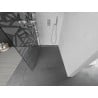 Mexen Kioto Walk-in Shower Wall 140 x 200 cm, White Pattern 8 mm, Brushed Nickel - 800-140-101-97-85