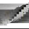 Mexen Kioto Walk-in Shower Wall 70 x 200 cm, white pattern 8 mm, brushed gold - 800-070-101-55-97
