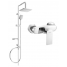 Mexen Royo Sven exposed shower set with rain shower and shower mixer, chrome - 72240262-00