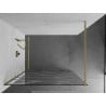 Mexen Kioto Walk-in Shower Wall 110 x 200 cm, White Pattern 8 mm, Brushed Gold - 800-110-101-55-97