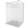Mexen Kioto freestanding shower wall 110 x 200 cm, transparent/matt 8 mm, brushed copper - 800-110-002-65-35