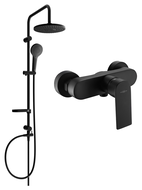 Mexen Erik surface-mounted shower set with a rainmaker and mixer tap Royo, Black - 72240205-70