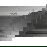 Mexen Kioto freestanding shower wall 110 x 200 cm, transparent/etched 8 mm, brushed nickel - 800-110-002-97-35