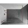 Mexen Kioto shower screen Walk-in 100 x 200 cm, white wave 8 mm, brushed copper - 800-100-101-65-97
