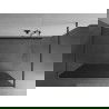 Mexen Kioto freestanding shower wall 100 x 200 cm, graphite 8 mm, brushed gun gray - 800-100-002-66-40