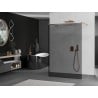 Mexen Kioto Free-standing Shower Screen 100 x 200 cm, Graphite 8 mm, Brushed Copper - 800-100-002-65-40