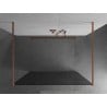 Mexen Kioto Free-standing Shower Screen 100 x 200 cm, Graphite 8 mm, Brushed Copper - 800-100-002-65-40