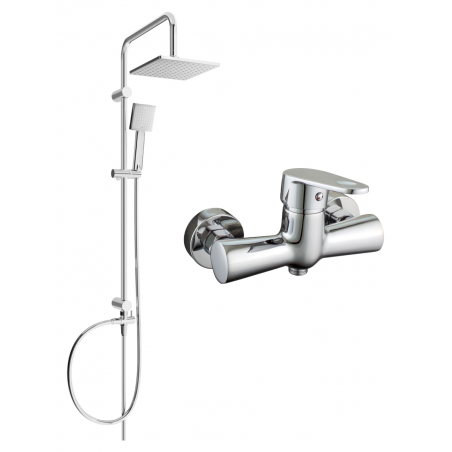 Mexen Kama Tord surface-mounted shower set with rainfall showerhead and shower faucet, chrome - 72540200-00