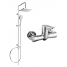 Mexen Kama Tord surface-mounted shower set with rainfall showerhead and shower faucet, chrome - 72540200-00