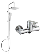 Mexen Kama Tord surface-mounted shower set with rainfall showerhead and shower faucet, chrome - 72540200-00