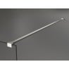 Mexen Kioto freestanding shower wall 100 x 200 cm, graphite 8 mm, brushed nickel - 800-100-002-97-40