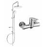 Mexen Erik surface-mounted shower set with rain showerhead and Kama shower mixer, chrome - 72540205-00