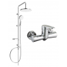 Mexen Kama Erik exposed shower set with rain shower and shower mixer, chrome - 72540205-00