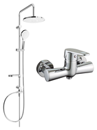 Mexen Erik surface-mounted shower set with a rainmaker and mixer tap Kama, Chrome - 72540205-00