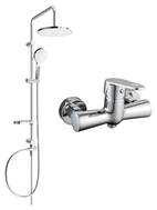 Mexen Kama Erik exposed shower set with rain shower and shower mixer, chrome - 72540205-00