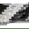 Mexen Kioto Walk-in Shower Wall 130 x 200 cm, White Pattern 8 mm, Gun Gray Brushed - 800-130-101-66-97