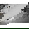 Mexen Kioto Walk-in Shower Wall 140 x 200 cm, White Pattern 8 mm, Gun Gray Brushed - 800-140-101-66-97