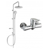 Mexen Kama Carl surface-mounted shower set with rain showerhead and shower mixer, chrome - 72540240-00