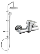 Mexen Kama Carl surface-mounted shower set with rain showerhead and shower mixer, chrome - 72540240-00