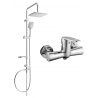 Mexen Kama Sven exposed shower set with rain showerhead and shower faucet, chrome - 72540262-00