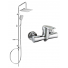 Mexen Sven exposed shower set with rain shower and Kama shower mixer, chrome - 72540262-00