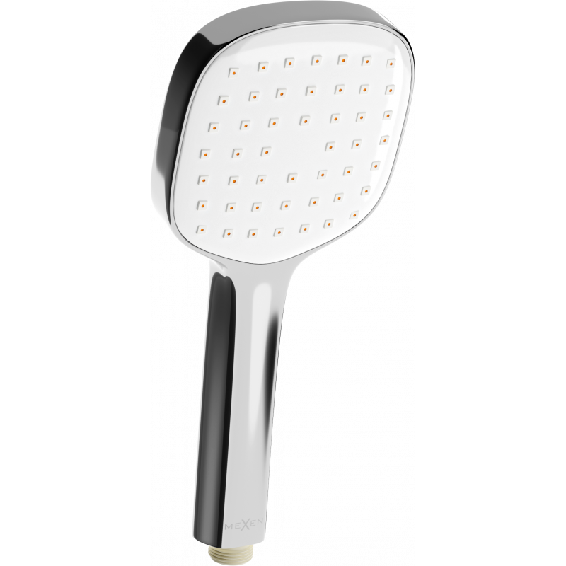 Mexen R-33 1-function shower handle, Chrome/White - 79533-02