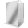 Mexen Kioto freestanding shower panel 140 x 200 cm, mirror 8 mm, brushed nickel - 800-140-002-97-50