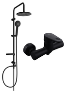 Mexen Carl surface-mounted shower set with a rainmaker and mixer tap Kama, Black - 72540240-70