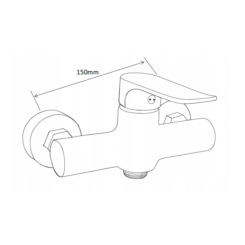 Mexen Tord exposed shower set with rain shower and Pecos shower mixer, chrome - 72740200-00