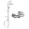 Mexen Pecos Sven exposed shower set with rain showerhead and shower faucet, chrome - 72740262-00