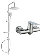 Mexen Pecos Sven exposed shower set with rain showerhead and shower faucet, chrome - 72740262-00