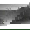 Mexen Kioto Freestanding Shower Wall 160 x 200 cm, Black Pattern 8 mm, Brushed Nickel - 800-160-002-97-77