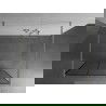 Mexen Kioto freestanding shower wall 110 x 200 cm, black pattern 8 mm, brushed nickel - 800-110-002-97-77