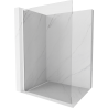 Mexen Kioto L Walk-in Shower Wall 85 x 200 cm, Transparent, White - 800-085-103-20-00