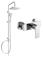 Mexen Cetus Tord exposed shower set with rain shower and shower mixer, chrome - 744340200-00
