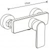 Mexen Tord exposed shower set with rain showerhead and Cetus shower mixer, chrome - 744340200-00
