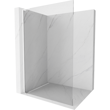 Mexen Kioto L Walk-in Shower Wall 115 x 200 cm, transparent, white - 800-115-103-20-00