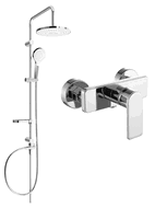 Mexen Erik surface-mounted shower set with showerhead and Cetus shower mixer, chrome - 744340205-00