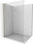 Mexen Kioto L Walk-in Shower Wall 65 x 200 cm, Transparent, Gold - 800-065-103-50-00