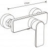 Mexen Cetus Sven exposed shower set with rain showerhead and shower faucet, chrome - 744340262-00
