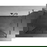 Mexen Kioto freestanding shower wall 140 x 200 cm, black pattern 8 mm, brushed gun gray - 800-140-002-66-77