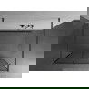 Mexen Kioto Freestanding Shower Wall 100 x 200 cm, Black Pattern 8 mm, Gun Gray Brushed - 800-100-002-66-77