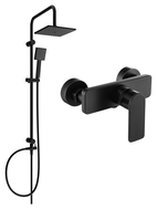 Mexen Cetus Tord exposed shower set with rain showerhead and shower faucet, black - 744340200-70
