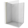 Mexen Kioto L Walk-in Shower Panel 110 x 200 cm, Transparent, Brushed Gold - 800-110-103-55-00