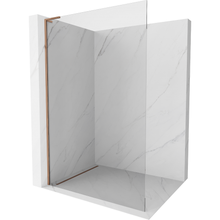 Mexen Kioto L Walk-in Shower Wall 80 x 200 cm, transparent, rose gold - 800-080-103-60-00